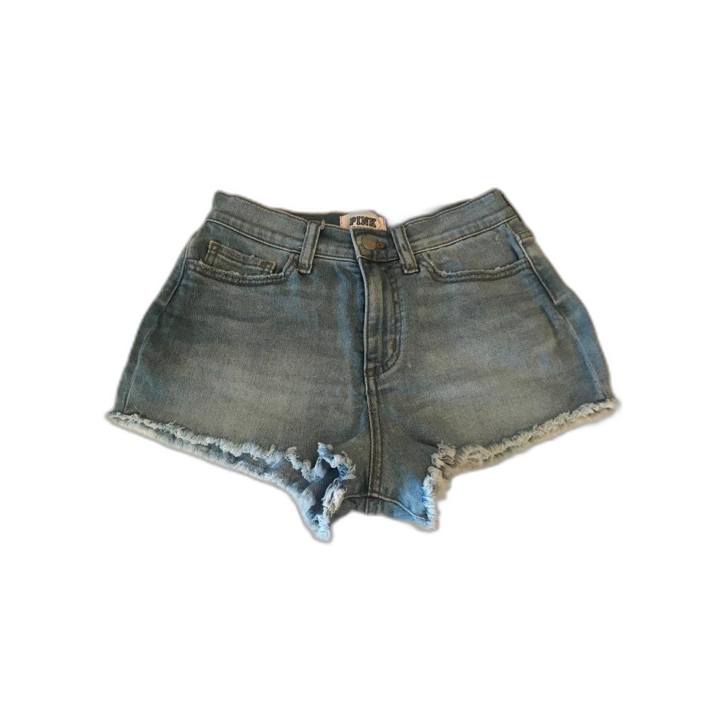 Victorias secret PINK cutoff denim jean shorts size 0